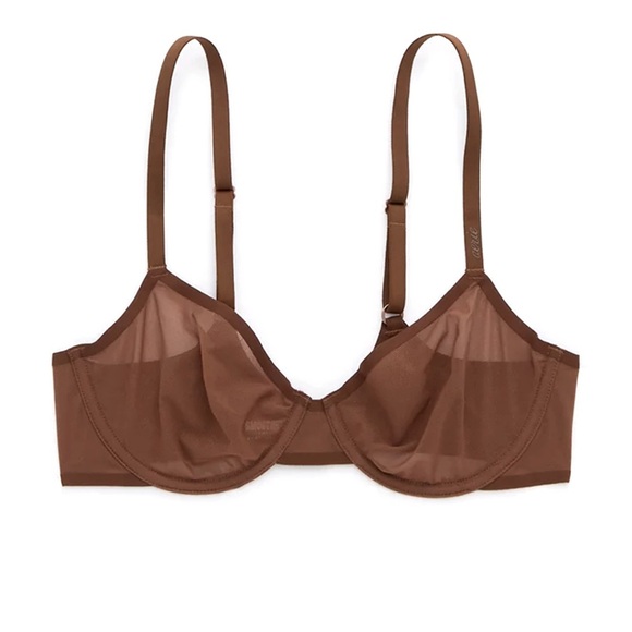 SMOOTHEZ Mesh Unlined Bra by AERIE. Brown 36C - Picture 1 of 2